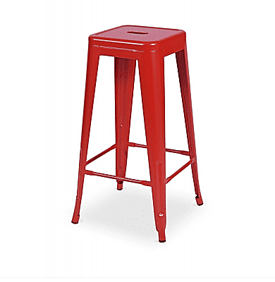 Red Tolix Stool Hire in Berlin – Bold Industrial Seating for Events