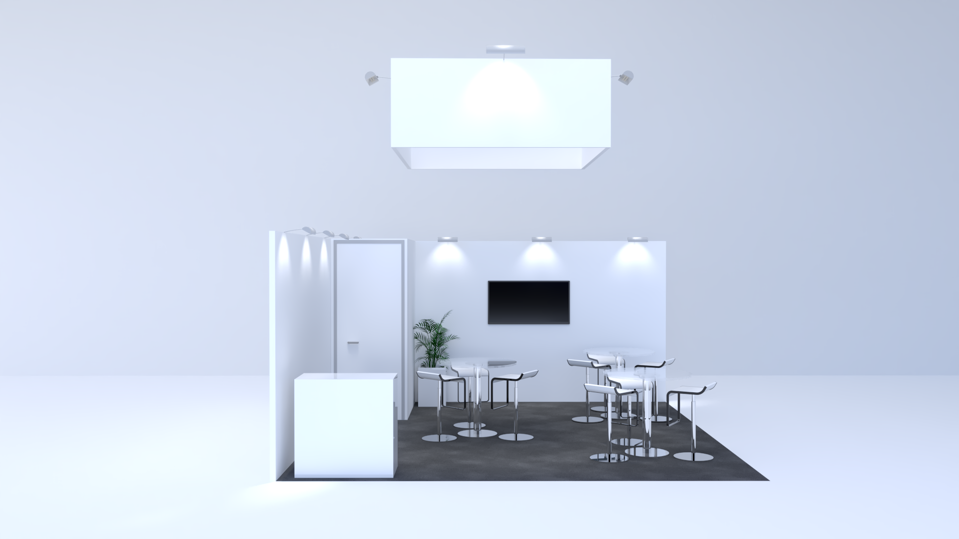Trade Show Booth “London” – 5×5 m Exhibition Stand Rental in Berlin