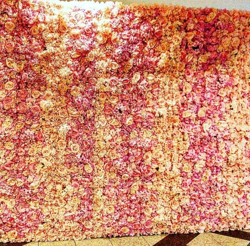 Flower Wall Rental Berlin – Silk Floral Backdrop 250 × 300 cm (Pink)