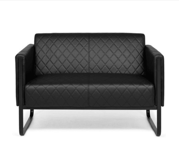 Black Leather 2‑Seater Sofa Hire in Berlin – Sleek & Refined Lounge Seating Black Leather 2‑Seater Sofa Hire in Berlin – Sleek & Refined Lounge Seating