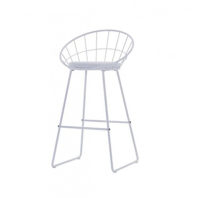 white bar stool hire Berlin – top view of seat curvature and material finish