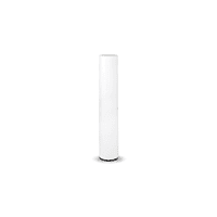 LED floor lamp hire Berlin – white illuminated cylinder floor lamp in lounge