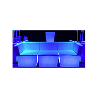 LED furniture hire Berlin – illuminated LED table at lounge area