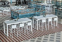 White Polypropylene Bar Stool Hire in Berlin – Clean & Modern Seating