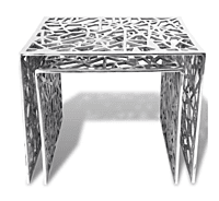 Aluminium Side Table Set Hire in Berlin – Silver, 2 Sizes