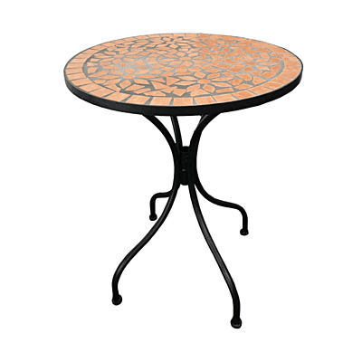 mosaic table hire Berlin – full view of mosaic patio table