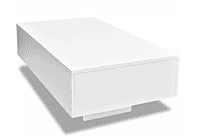 White Lounge Table Hire in Berlin – 85×55×31 cm, High-Gloss Finish