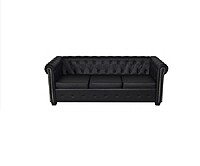 Black Chesterfield Couch Hire in Berlin – Iconic Style & Comfort
