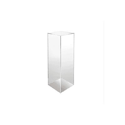 Berlin Acrylic Display Pedestal Hire – Transparent Plexiglas Plinth 100 cm