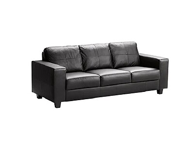 Black Leather Sofa Hire in Berlin – Luxurious 3‑Seater Lounge Seating