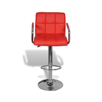 red bar stool hire Berlin – stool at lowest height by event high table