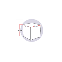 Berlin Patterned Leather Cube Seat Hire – 42 cm High Designer Seat