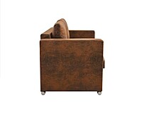 Brown Suede 2‑Seater Sofa Hire in Berlin – Stylish & Comfortable Lounge Seating