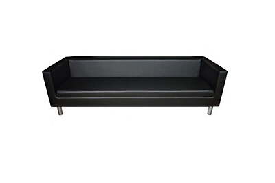Black Sofa Hire in Berlin – Modern Faux Leather Event Seating