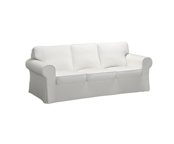 White 3‑Seater Fabric Sofa Hire in Berlin – Elegant Lounge Comfort
