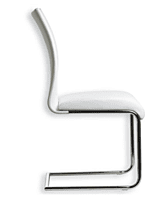 Berlin White Faux‑Leather Event Chair Hire – 96 cm Overall Height