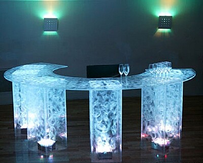 LED bar hire Berlin – illuminated bar in event lounge LED bar hire Berlin – illuminated bar in event lounge