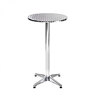bistro high table hire Berlin – steel cocktail table at reception