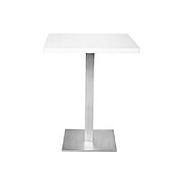 square bistro table hire Berlin – white square bistro table at event