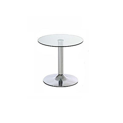glass lounge table hire Berlin – square glass-top lounge table with silver frame