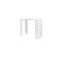 bridge table hire Berlin – white lacquered MDF bridge table in trade fair booth