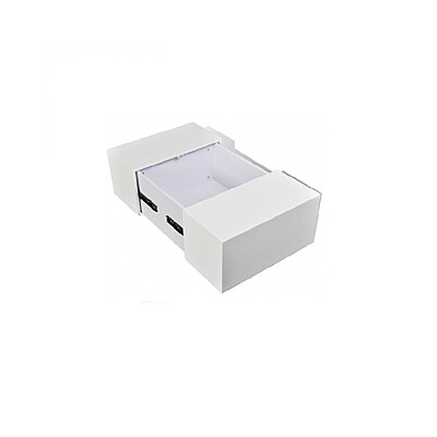 xtendable Coffee Table Hire in Berlin – White High‑Gloss 60×60→105×30 cm