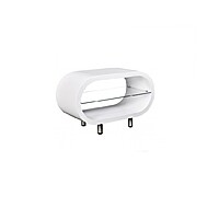 oval lounge table hire Berlin – stainless steel accented lounge table