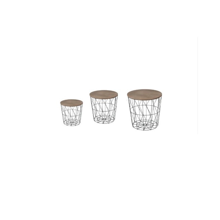 Woven Table Set Hire in Berlin – 3‑Piece Wood & Metal Accent Tables Woven Table Set Hire in Berlin – 3‑Piece Wood & Metal Accent Tables
