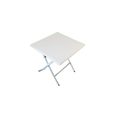 square folding table hire Berlin – white folding table at standing area