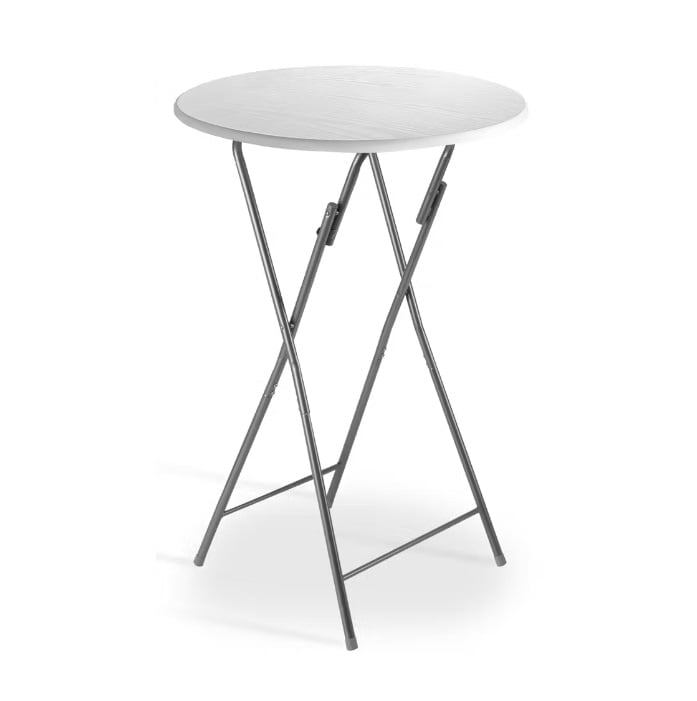 Berlin standing table hire aluminium with wooden top height 110 cm Berlin standing table hire aluminium with wooden top height 110 cm