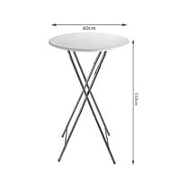 Berlin Standing Table Hire – Aluminium High Table with Wooden Top