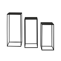 Berlin Flower Display Plinth Hire – Black Floral Pedestal 60