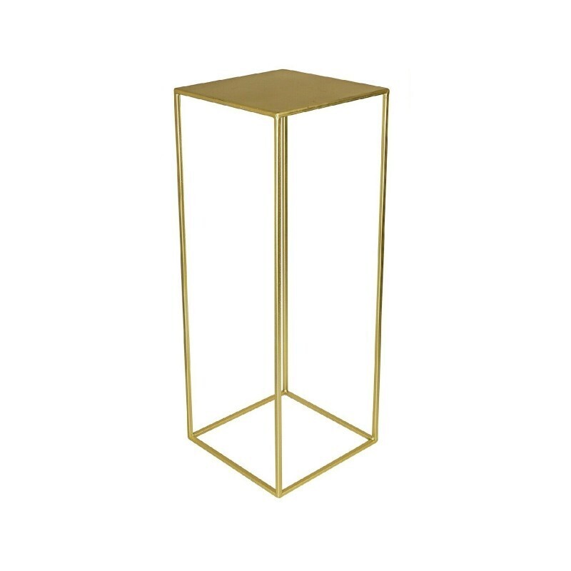 Berlin Gold Pedestal Hire – Decorative Metal Display Stand 70 cm