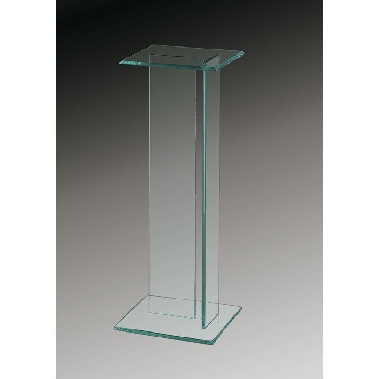 Berlin Glass Display Pedestal Hire – Clear Glass Flower Column 75 cm