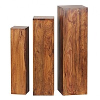 Berlin Wooden Display Plinth Hire – Solid Wood Pedestal 85 cm