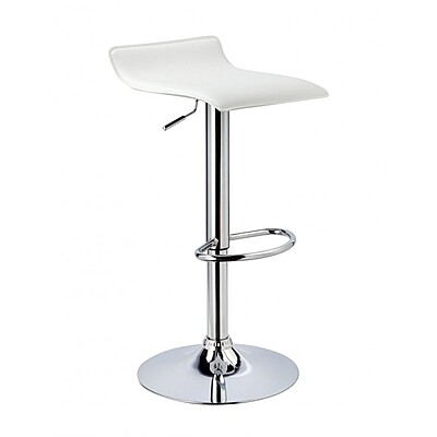 Berlin White Bar Stool Hire – Adjustable Aluminium & Leather‑Look Seat