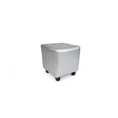 Berlin Designer Stool Hire – Silver Glamour Seat 35 × 35 cm