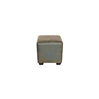 Berlin Faux Leather Stool Hire – Square Silk‑Look Stool 46 cm