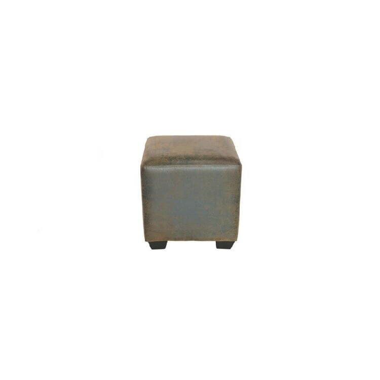 Berlin Faux Leather Stool Hire – Square Silk‑Look Stool 46 cm