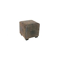 Berlin Faux Leather Stool Hire – Square Silk‑Look Stool 46 cm