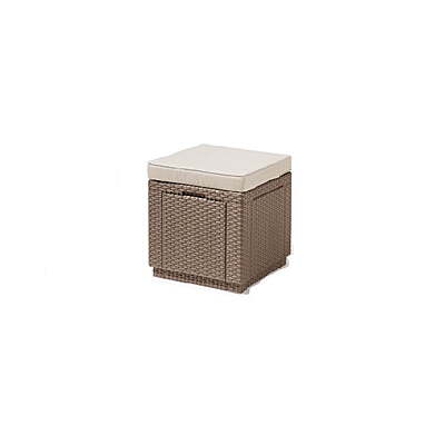 Berlin Beige Stool Hire – Compact 42 × 42 cm Pouf