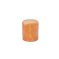 Berlin Glossy Pouf Hire – 47 cm High Cylinder Seat in Orange & White