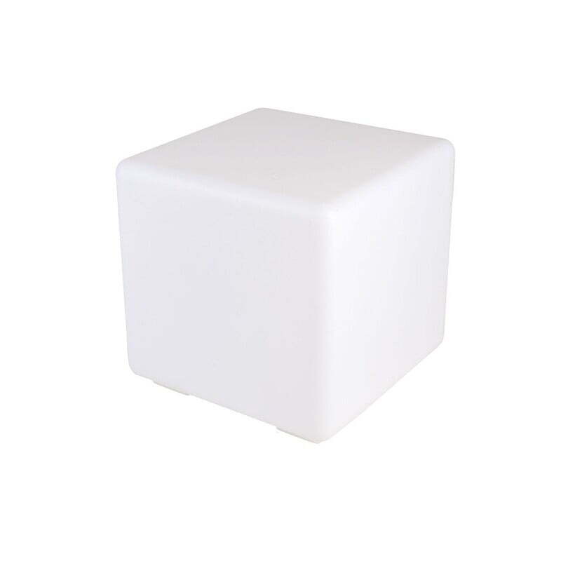 Berlin White Cube Stool Hire – Faux‑Leather Seat 45 cm High Berlin White Cube Stool Hire – Faux‑Leather Seat 45 cm High