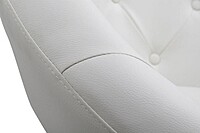 Berlin Round Lounge Chair Hire – White Adjustable Seating 43–54 cm