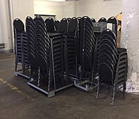 Berlin Banquet Chair Hire – Stackable Black Dining & Conference Seating