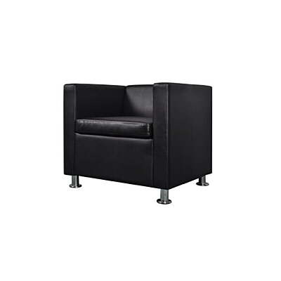 Berlin Black Lounge Club Chair Hire – Faux-Leather Armchair C0014, 63 cm