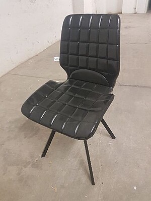 Berlin Black Faux-Leather Chair Hire – 83 cm High Leather‑Look Seat