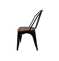 Berlin Industrial‑Style Dining Chair Hire – Black Steel Seat 84 cm
