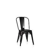 Berlin Industrial‑Style Dining Chair Hire – Black Steel Seat 84 cm