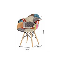 Berlin Patchwork Chair Hire – Upholstered Artisan Seat 82 cm